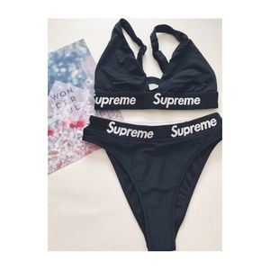 Reworked 2 piece supreme swimsuit. Size small